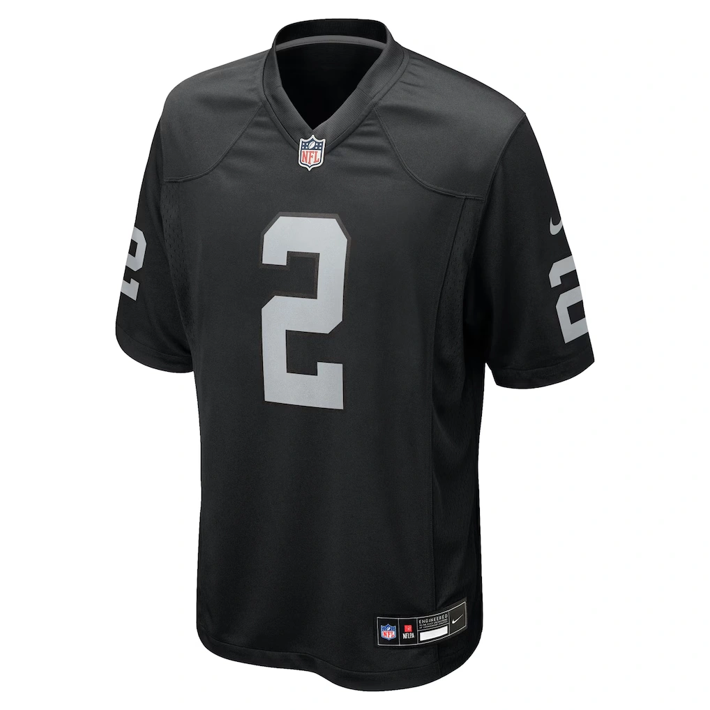Men's Las Vegas Raiders Ashton Jeanty Nike Black 2025 NFL Draft First Round Pick Game Jersey