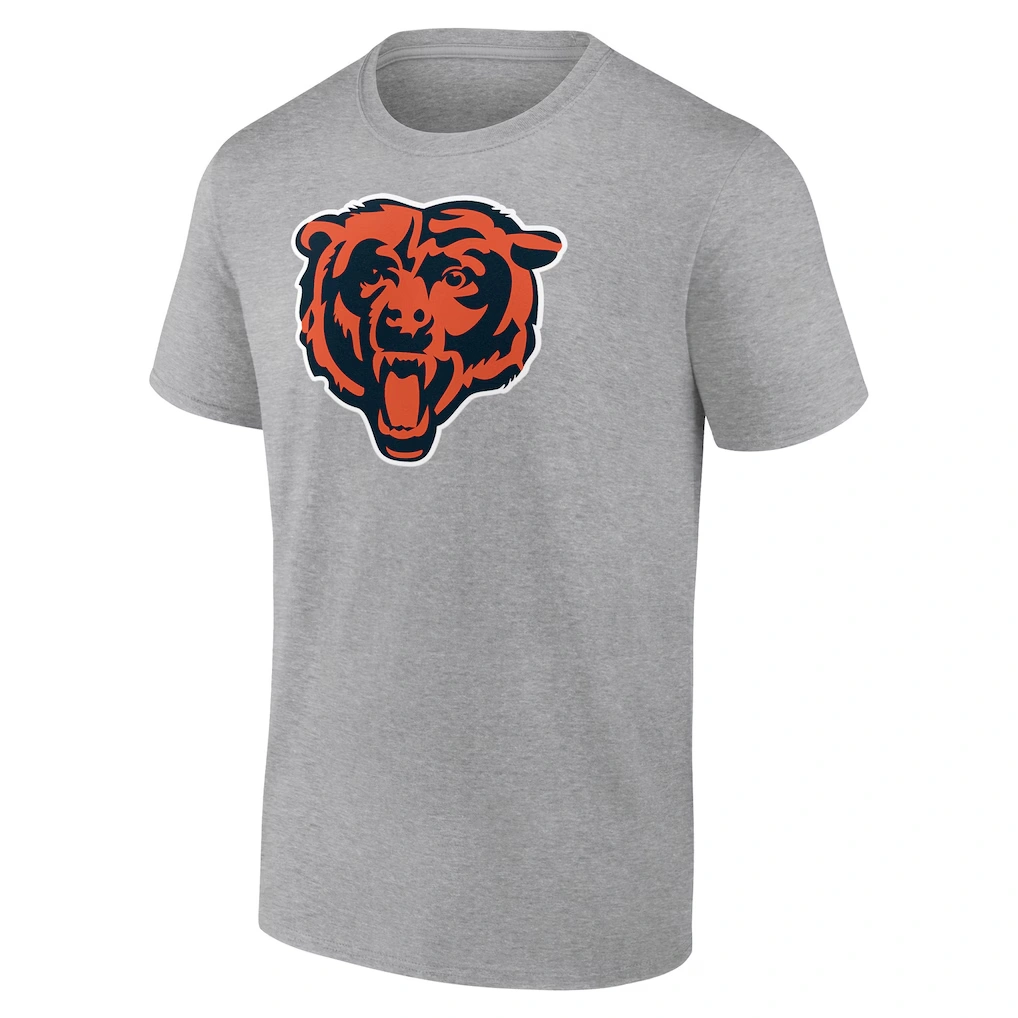Men's Chicago Bears Heathered Gray Team Authentic Custom T-Shirt