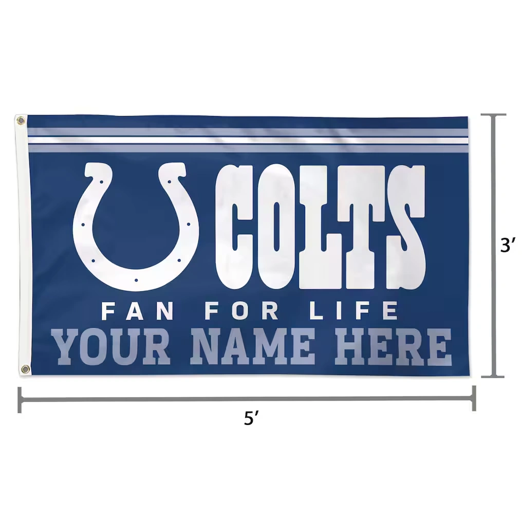 Indianapolis Colts WinCraft 3' x 5' One-Sided Deluxe Personalized Flag