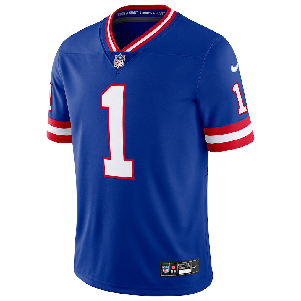 Men's New York Giants Malik Nabers Nike Royal Alternate 2 Legacy Vapor Untouchable Limited Jersey