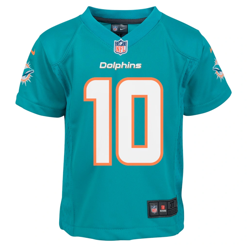 Infant Miami Dolphins Tyreek Hill Nike Aqua Team Player Game Jersey