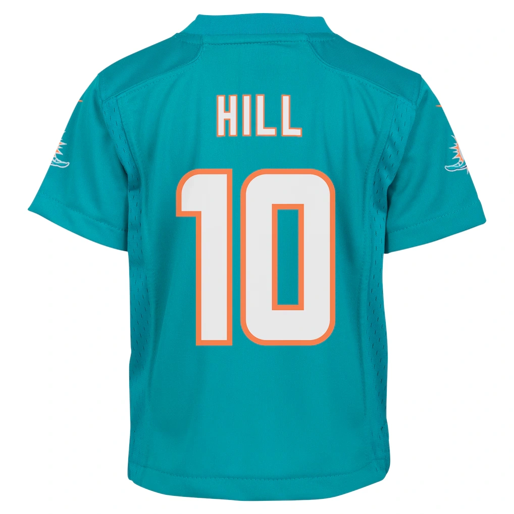 Infant Miami Dolphins Tyreek Hill Nike Aqua Team Player Game Jersey