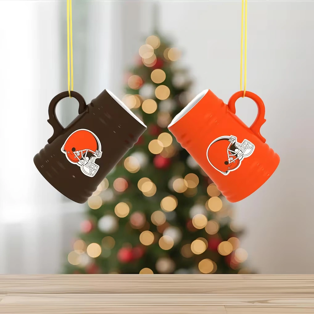Cleveland Browns Two-Pack 3" Mini Stein Ornament Set