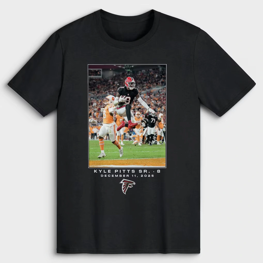 Men's Atlanta Falcons Kyle Pitts Sr. Black NFL Flash Features Week 15 Big & Tall T-Shirt