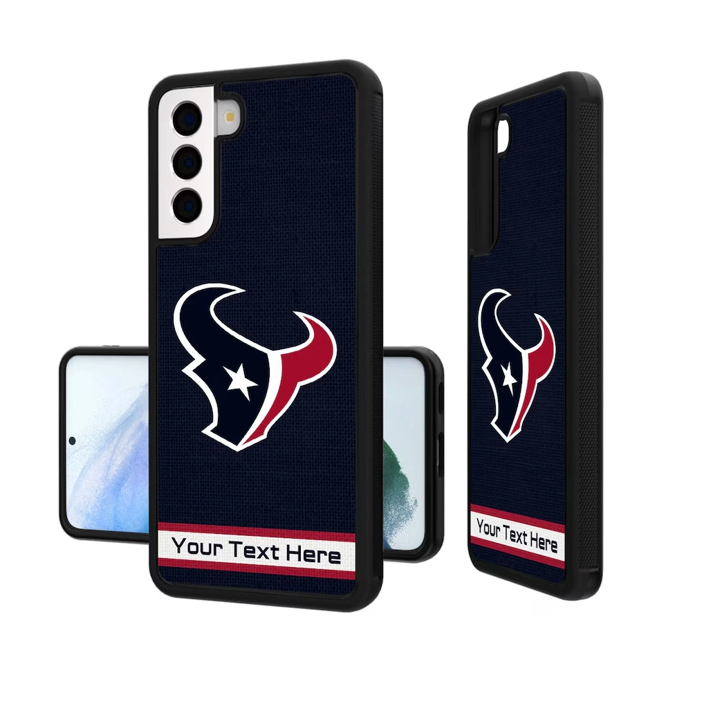 Houston Texans Personalized Stripe Design Galaxy Bump Case