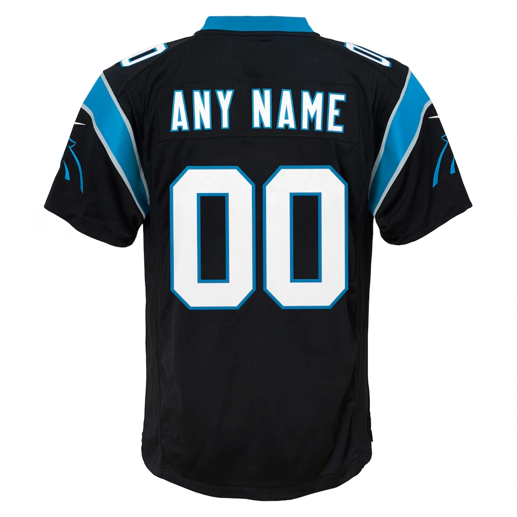 Youth Carolina Panthers Nike Black Custom Game Jersey