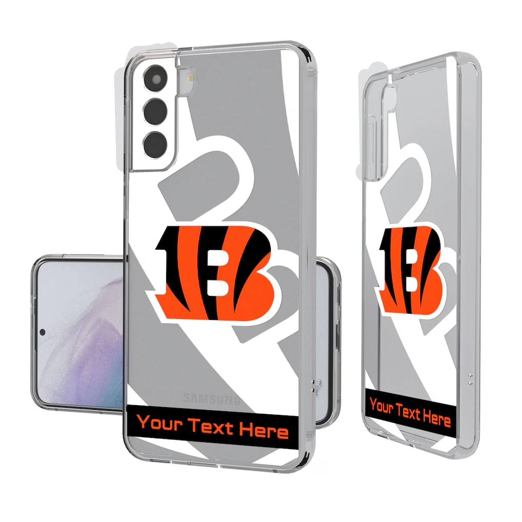 Cincinnati Bengals Personalized Tilt Design Galaxy Clear Case
