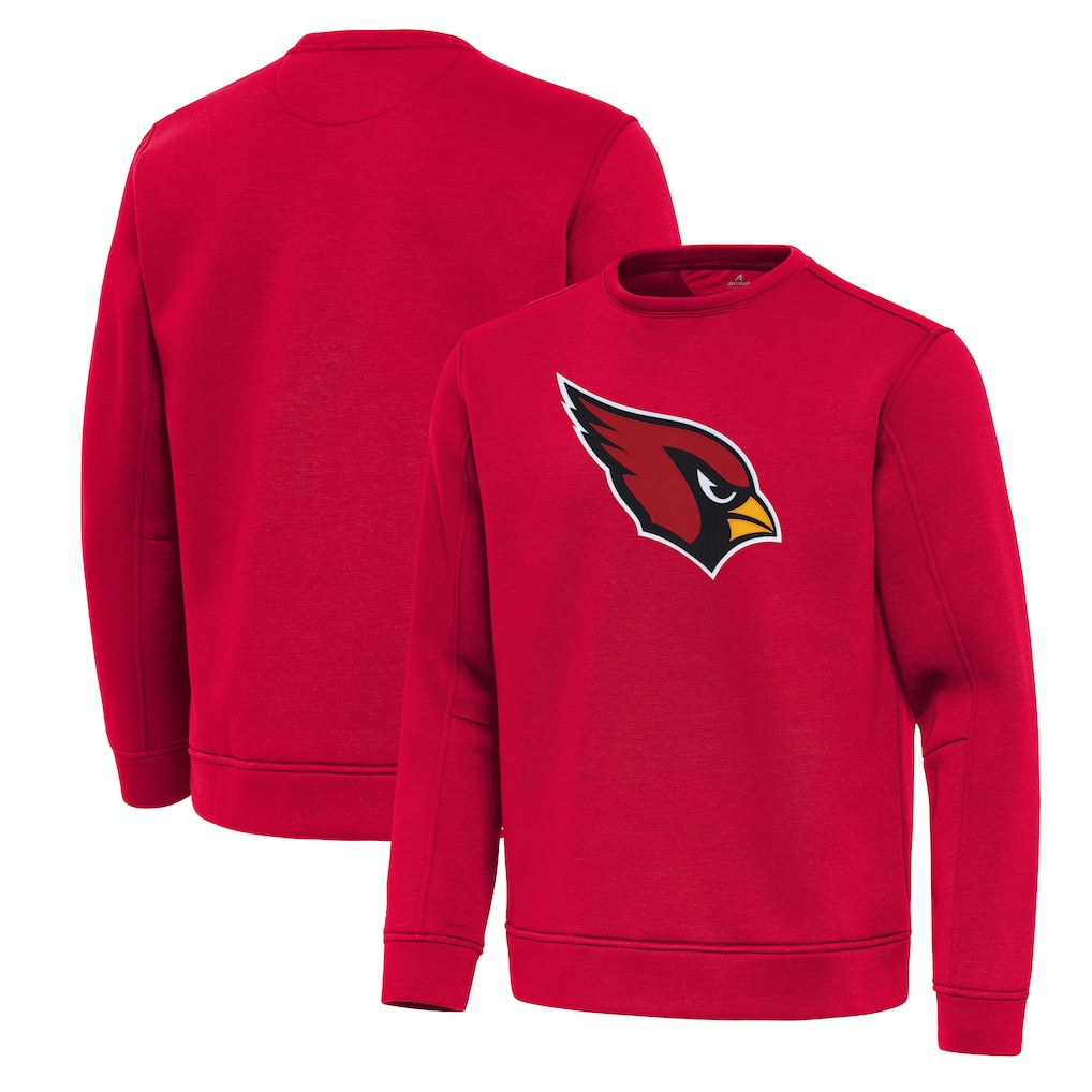 Men's Arizona Cardinals Antigua Red Relevant Lightweight Pullover Sweatshirt