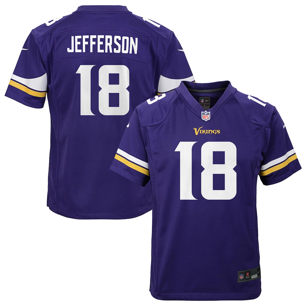 Youth Minnesota Vikings Justin Jefferson Nike Purple Game Jersey