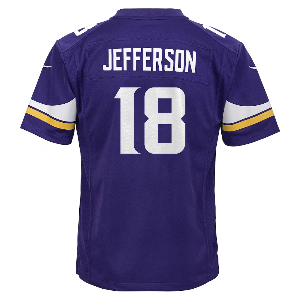 Youth Minnesota Vikings Justin Jefferson Nike Purple Game Jersey