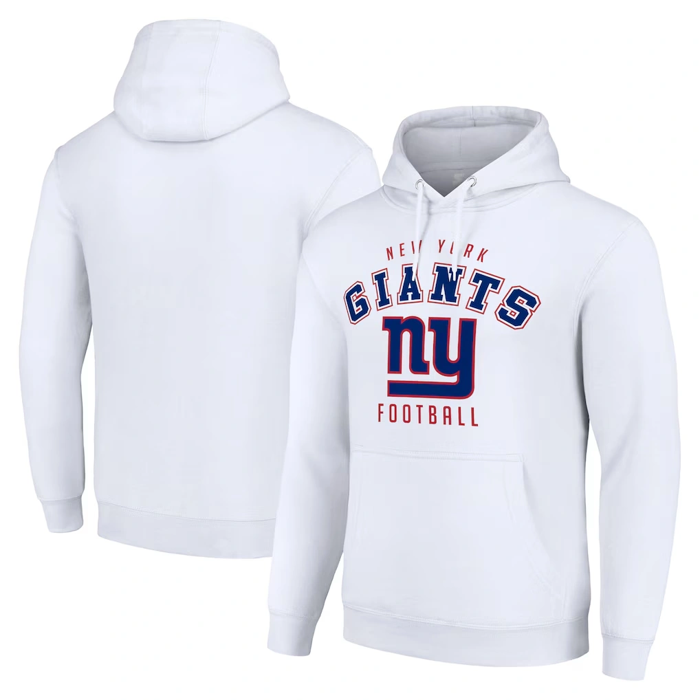 Unisex New York Giants Starter White Logo Pullover Hoodie