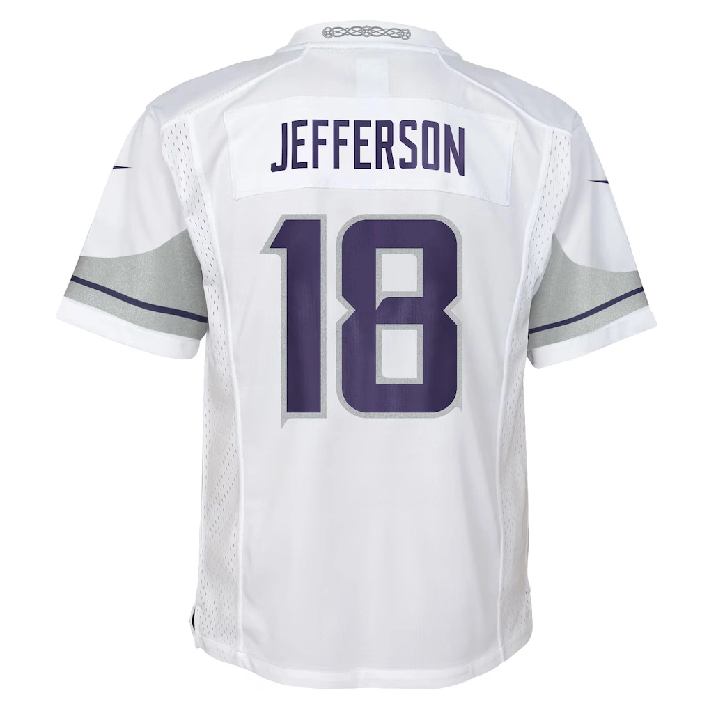 Preschool Minnesota Vikings Justin Jefferson Nike White Alternate Player Game Jersey