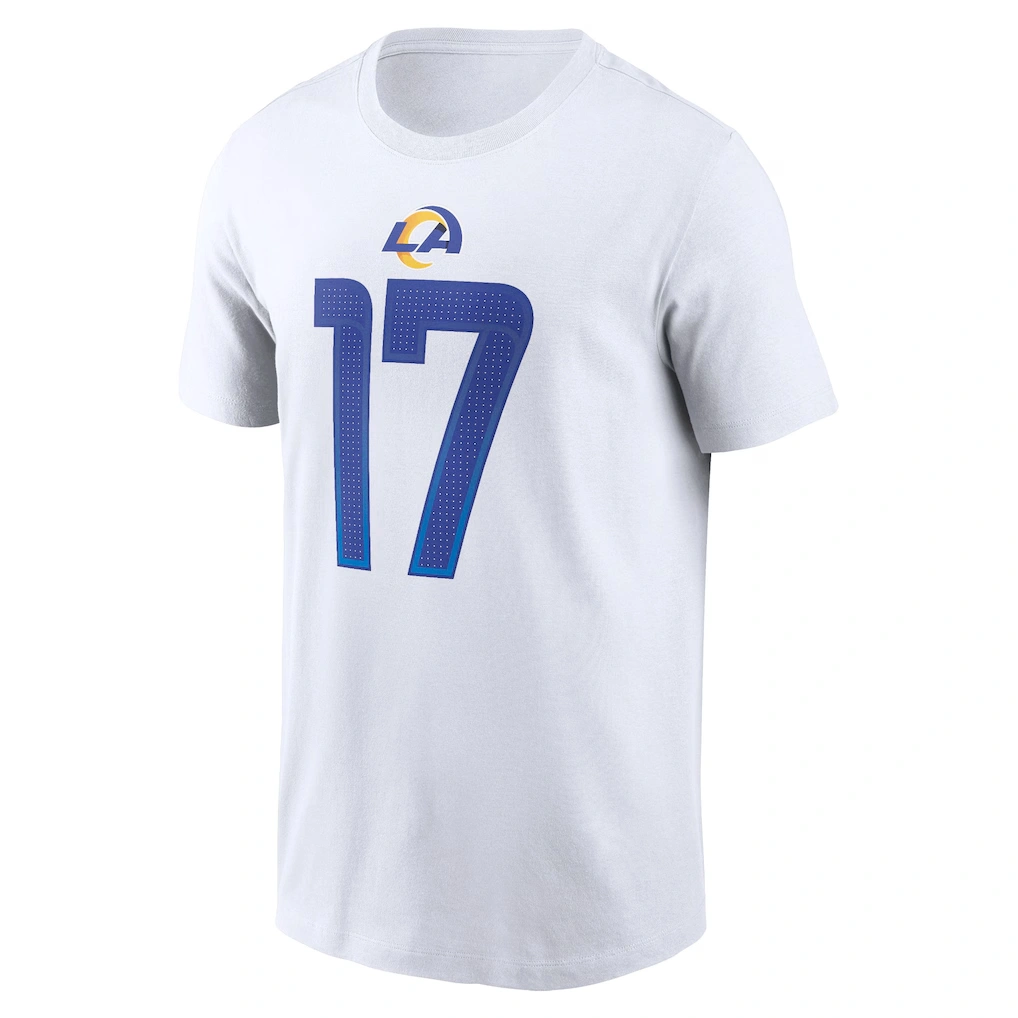 Men's Los Angeles Rams Puka Nacua Nike White Player Name & Number T-Shirt