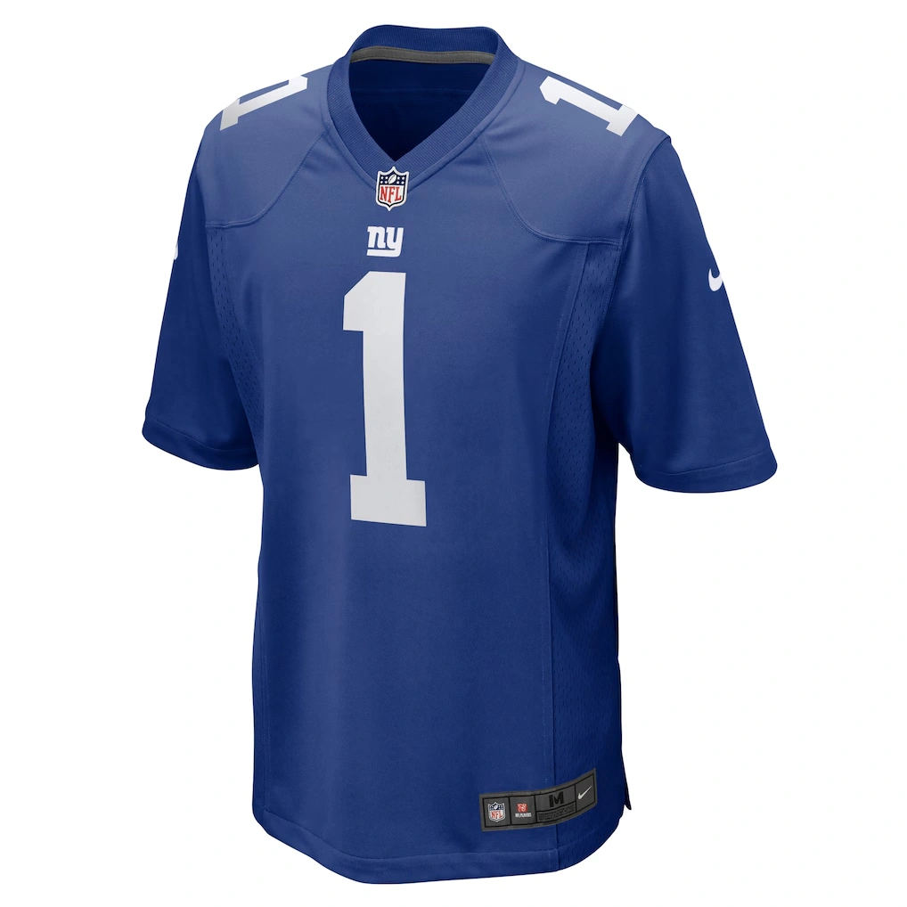 Men's New York Giants Malik Nabers Nike Royal Player Game Jersey
