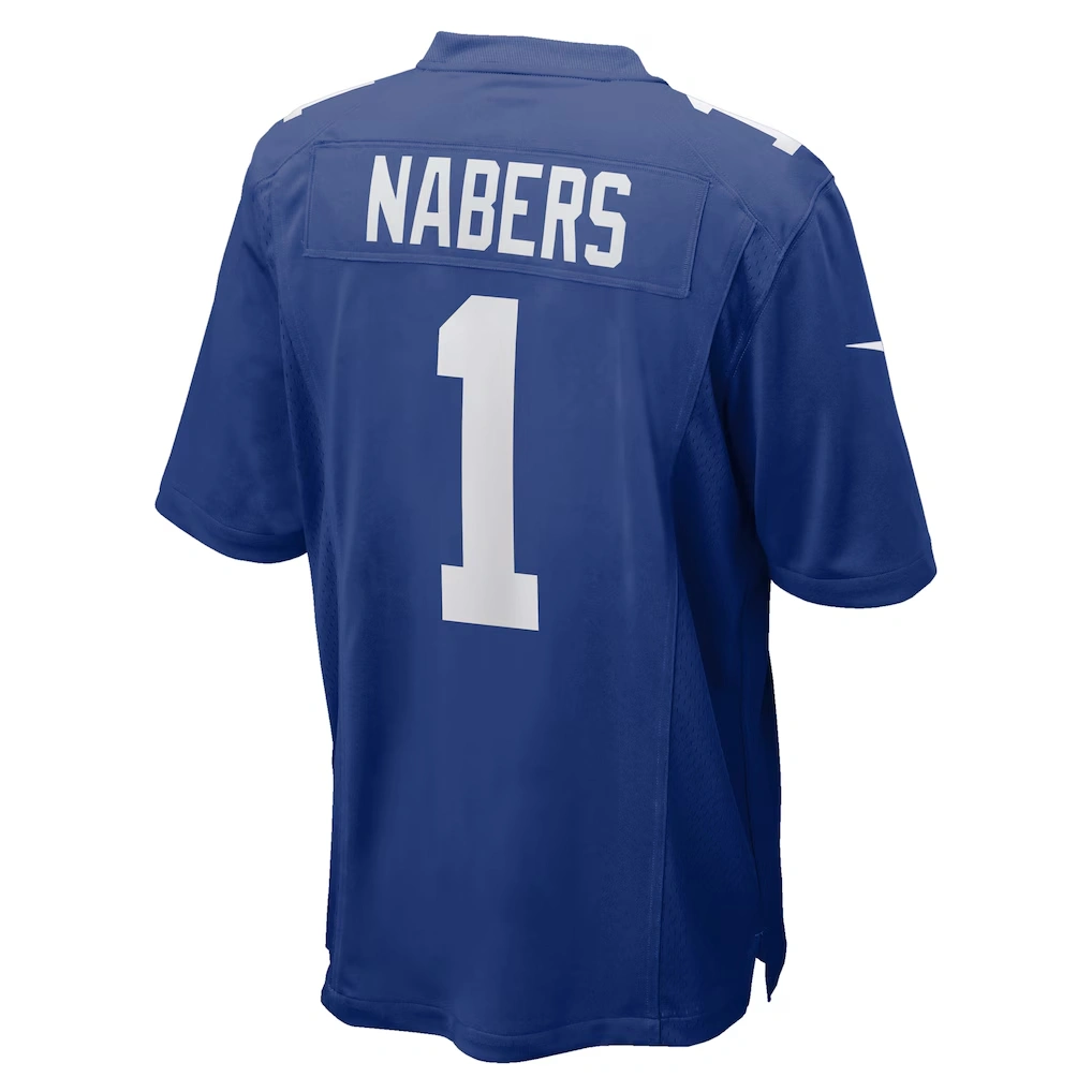 Men's New York Giants Malik Nabers Nike Royal Player Game Jersey