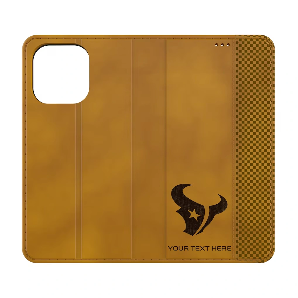 Houston Texans Personalized Burn Design iPhone Folio Case