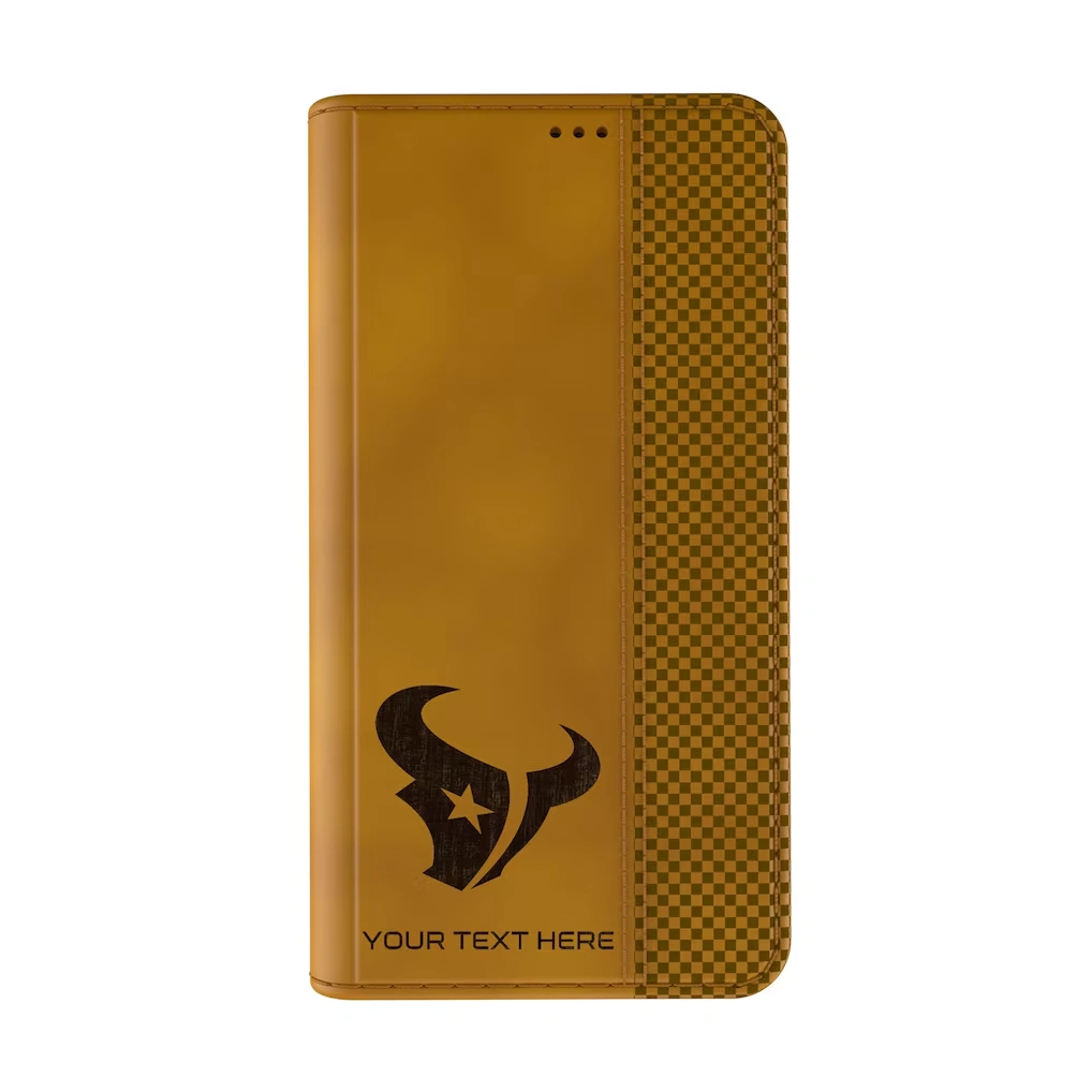 Houston Texans Personalized Burn Design iPhone Folio Case