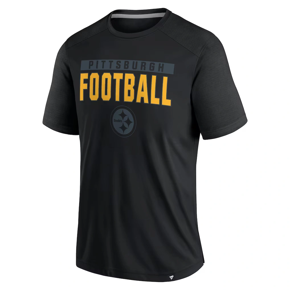 Men's Pittsburgh Steelers Fanatics Black Defender Blackout T-Shirt