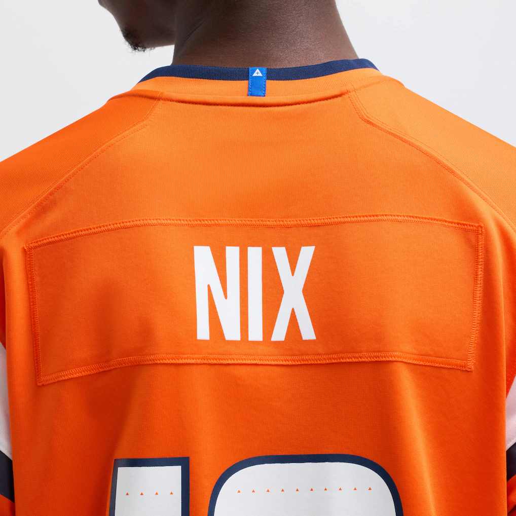 Men's Denver Broncos Bo Nix Nike Orange Player Game Jersey