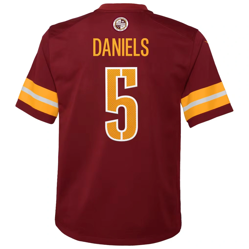 Youth Washington Commanders Jayden Daniels Nike Burgundy Game Jersey