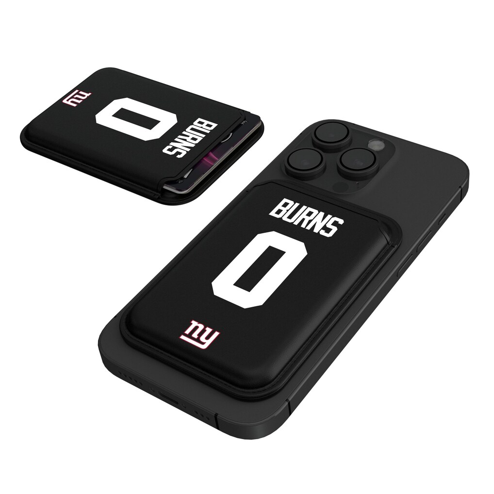 New York Giants Brian Burns Keyscaper Black Magnetic Credit Card Wallet