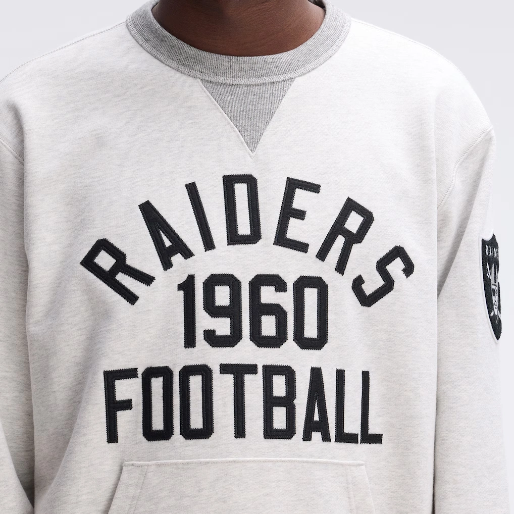 Las Vegas Raiders Fanatics Heather Gray IconicFleece Pocket Sweatshirt