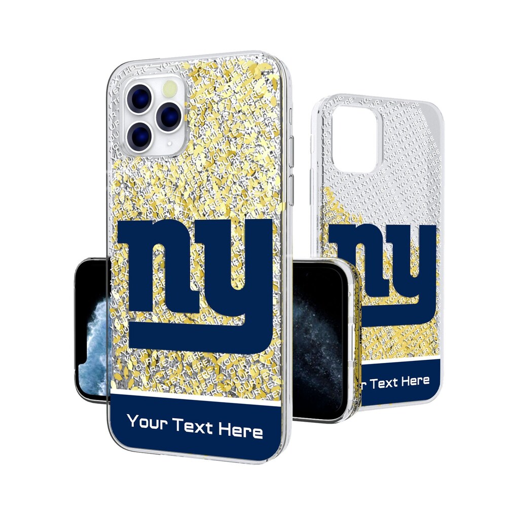 New York Giants Personalized Endzone Plus Design iPhone Glitter Phone Case