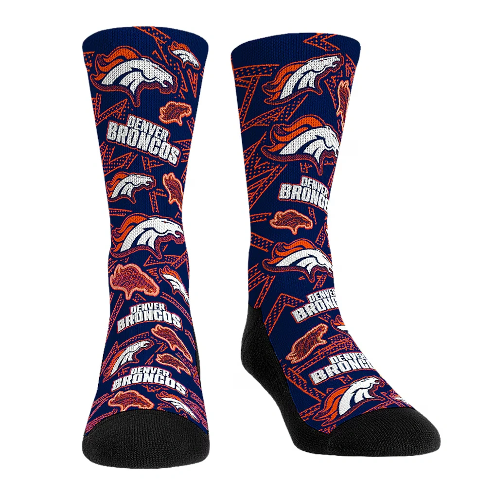 Unisex Denver Broncos Rock Em Socks Gameday Two-Pack Crew Socks Set