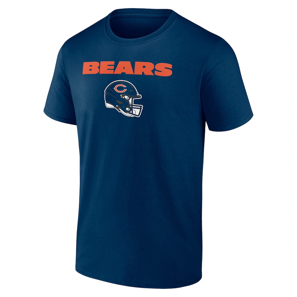 Men's Chicago Bears Navy Personalized Name & Number Team Wordmark T-Shirt