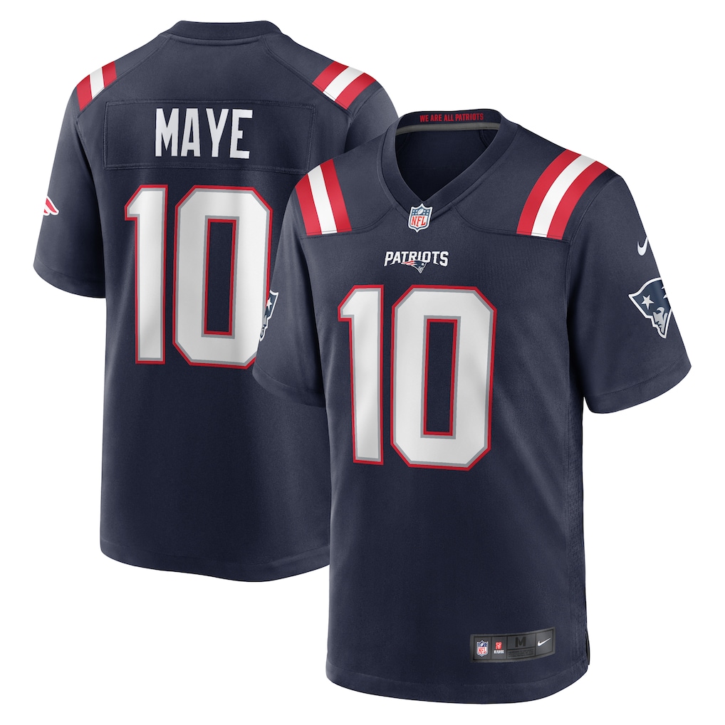 Men's New England Patriots Drake Maye Nike Navy Player Game Jersey