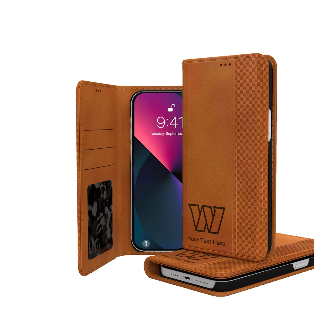 Washington Commanders Personalized Burn Design iPhone Folio Case