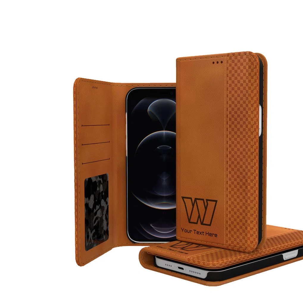 Washington Commanders Personalized Burn Design iPhone Folio Case