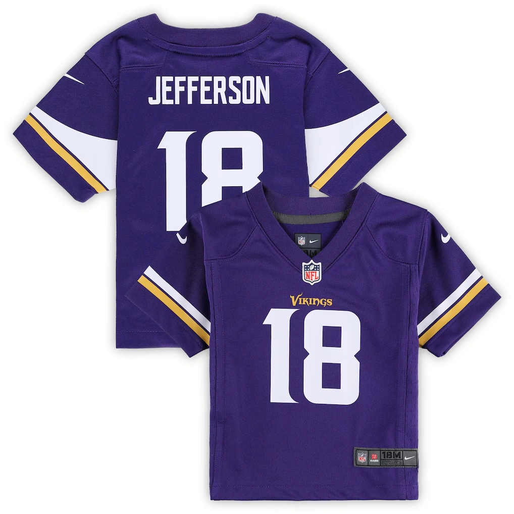 Infant Minnesota Vikings Justin Jefferson Nike Purple Team Player Game Jersey