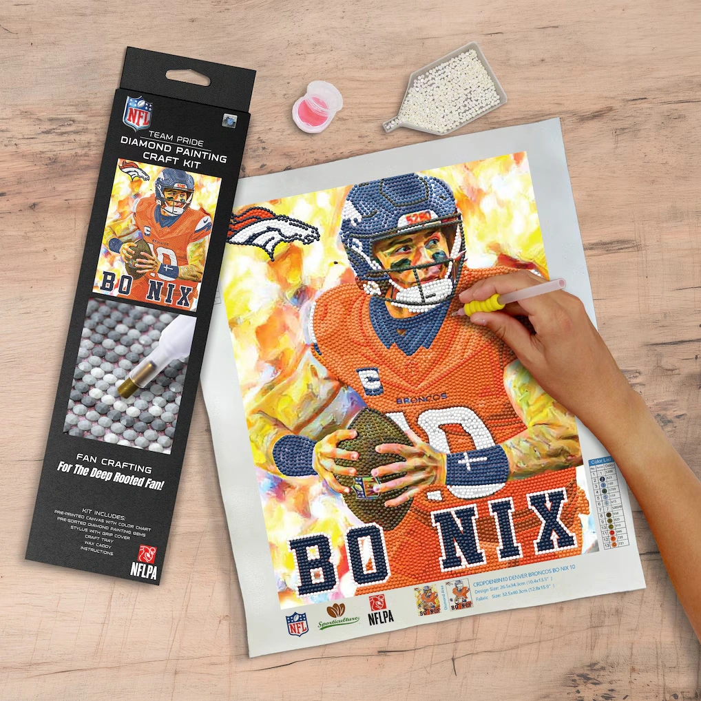 Denver Broncos Bo Nix Diamond Painting Craft Kit