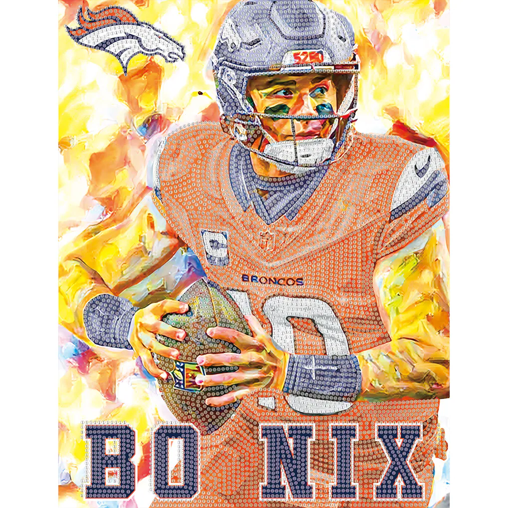 Denver Broncos Bo Nix Diamond Painting Craft Kit