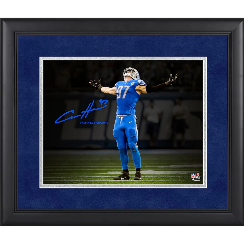 Aidan Hutchinson Detroit Lions Facsimile Signature Fanatics Authentic Framed 11" x 14" Spotlight Photograph