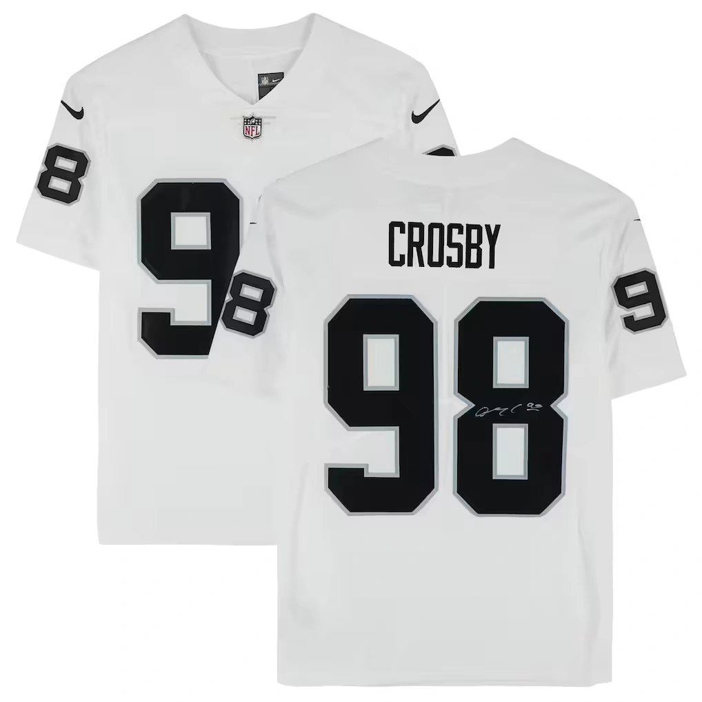 Maxx Crosby Las Vegas Raiders Autographed Fanatics Authentic Nike White Limited Jersey
