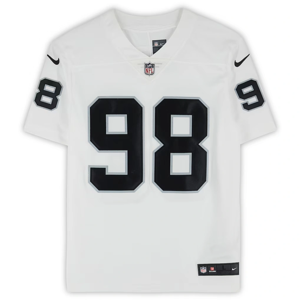 Maxx Crosby Las Vegas Raiders Autographed Fanatics Authentic Nike White Limited Jersey