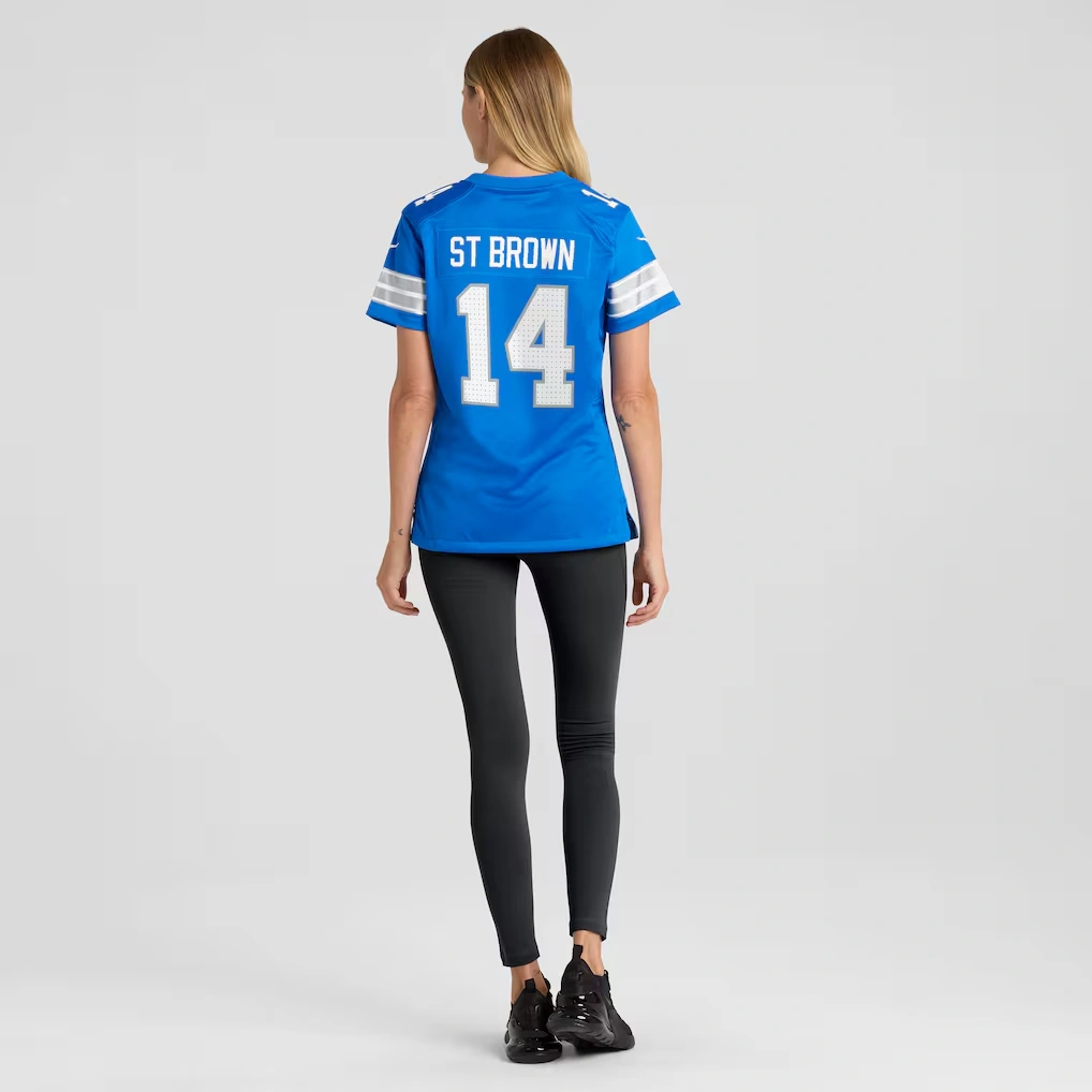 Women's Detroit Lions Amon-Ra St. Brown Nike Blue Team Game Jersey