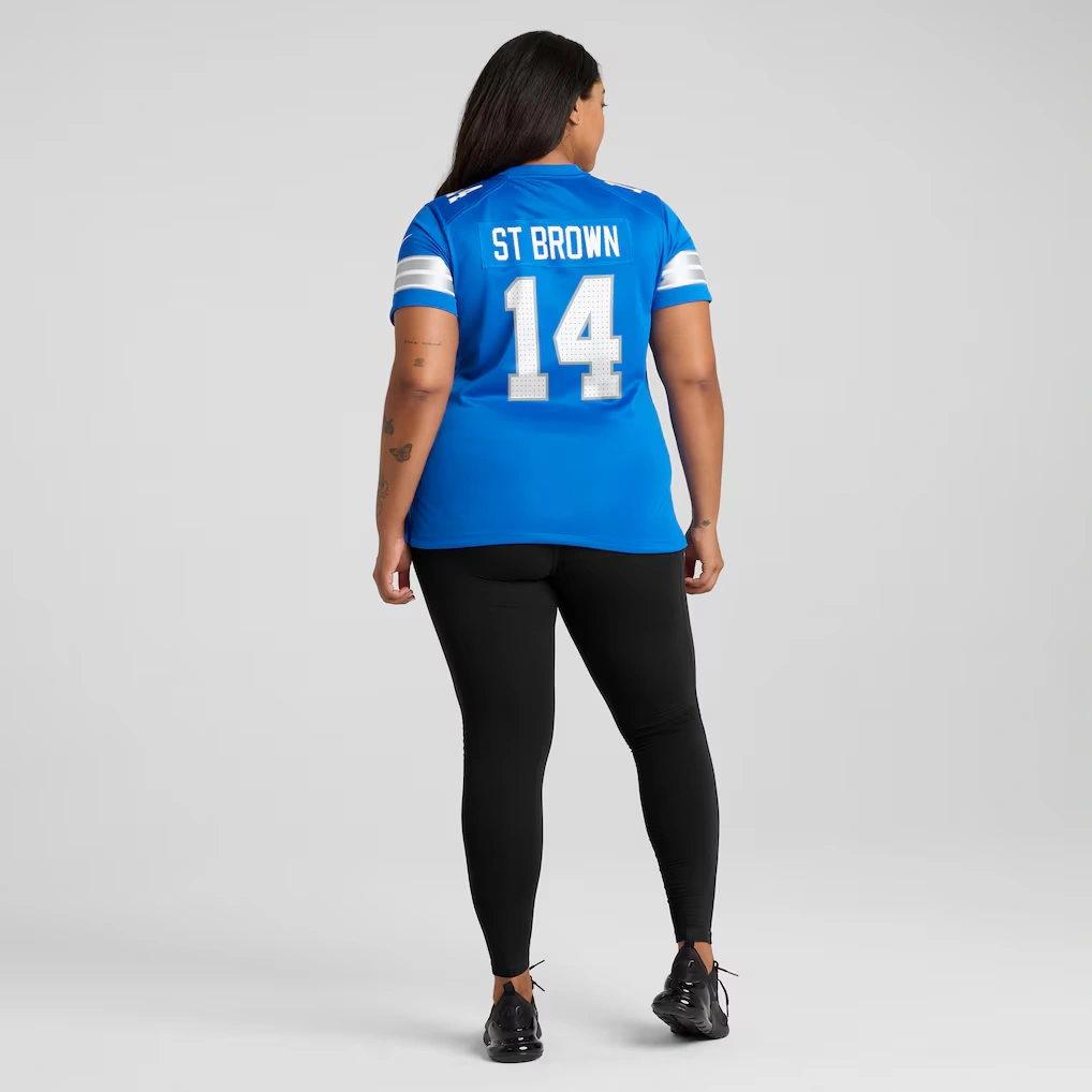 Women's Detroit Lions Amon-Ra St. Brown Nike Blue Team Game Jersey
