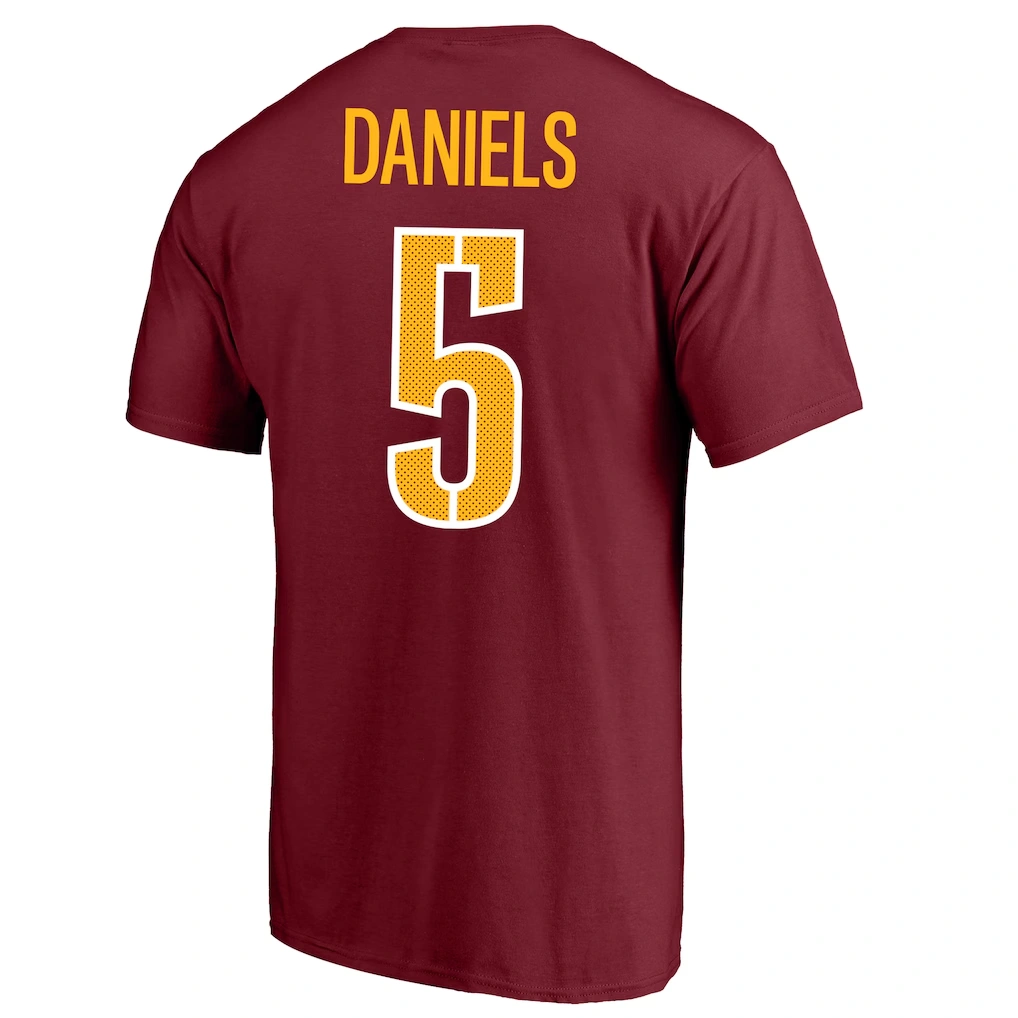 Men's Washington Commanders Jayden Daniels Fanatics Burgundy Big & Tall Player Name & Number T-Shirt