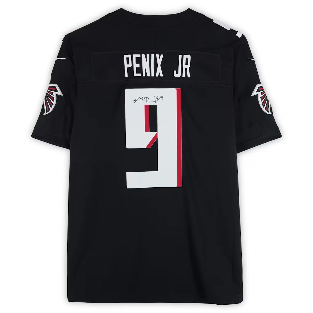 Michael Penix Jr. Atlanta Falcons Autographed Fanatics Authentic Black Nike Vapor F.U.S.E. Limited Jersey