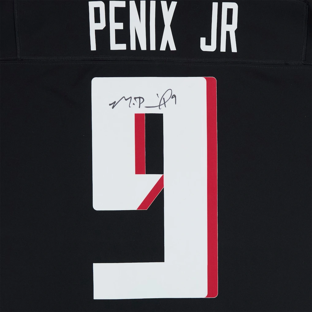 Michael Penix Jr. Atlanta Falcons Autographed Fanatics Authentic Black Nike Vapor F.U.S.E. Limited Jersey