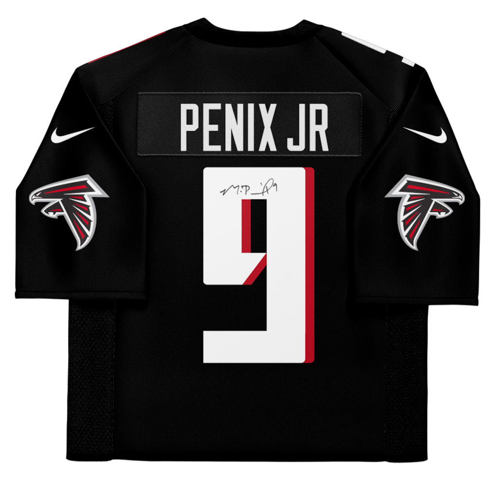 Michael Penix Jr. Atlanta Falcons Autographed Fanatics Authentic Black Nike Vapor F.U.S.E. Limited Jersey