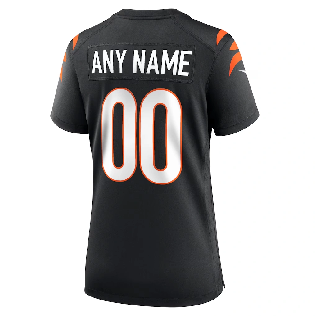 Women's Cincinnati Bengals Nike Black Game Custom Jersey 3 Women's Cincinnati Bengals Nike Black Game Custom Jersey