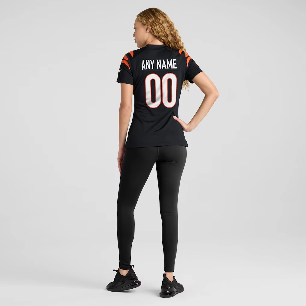 Women's Cincinnati Bengals Nike Black Game Custom Jersey 5 Women's Cincinnati Bengals Nike Black Game Custom Jersey