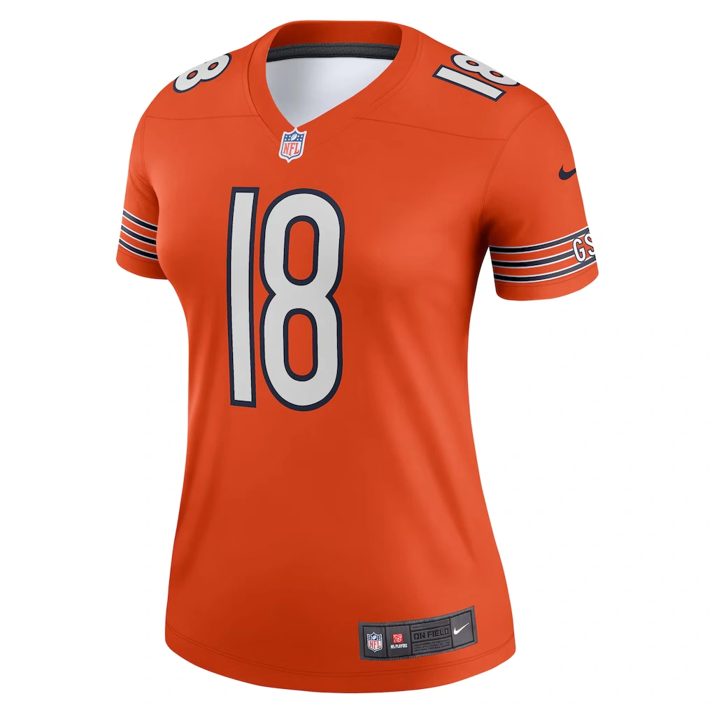 Women's Chicago Bears Caleb Williams Nike Orange Alternate Legend Player Performance Top