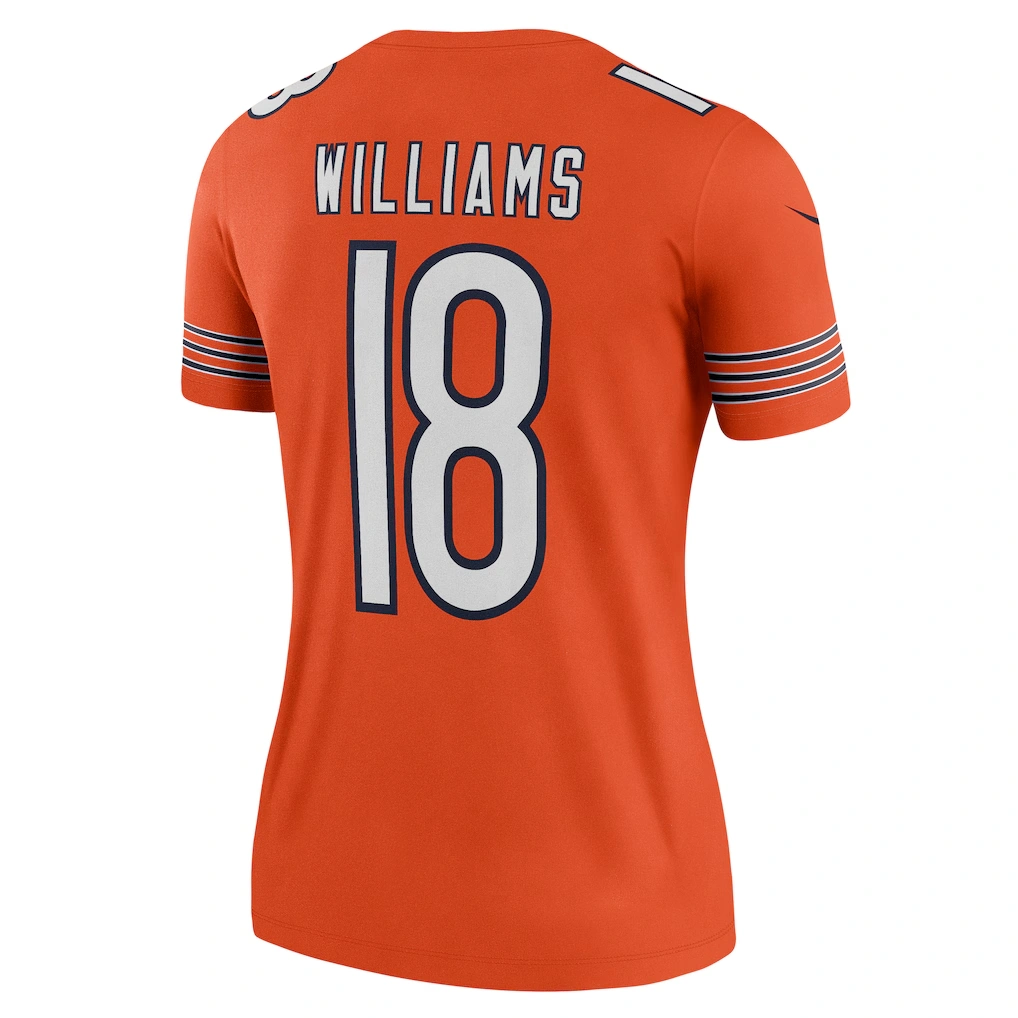 Women's Chicago Bears Caleb Williams Nike Orange Alternate Legend Player Performance Top