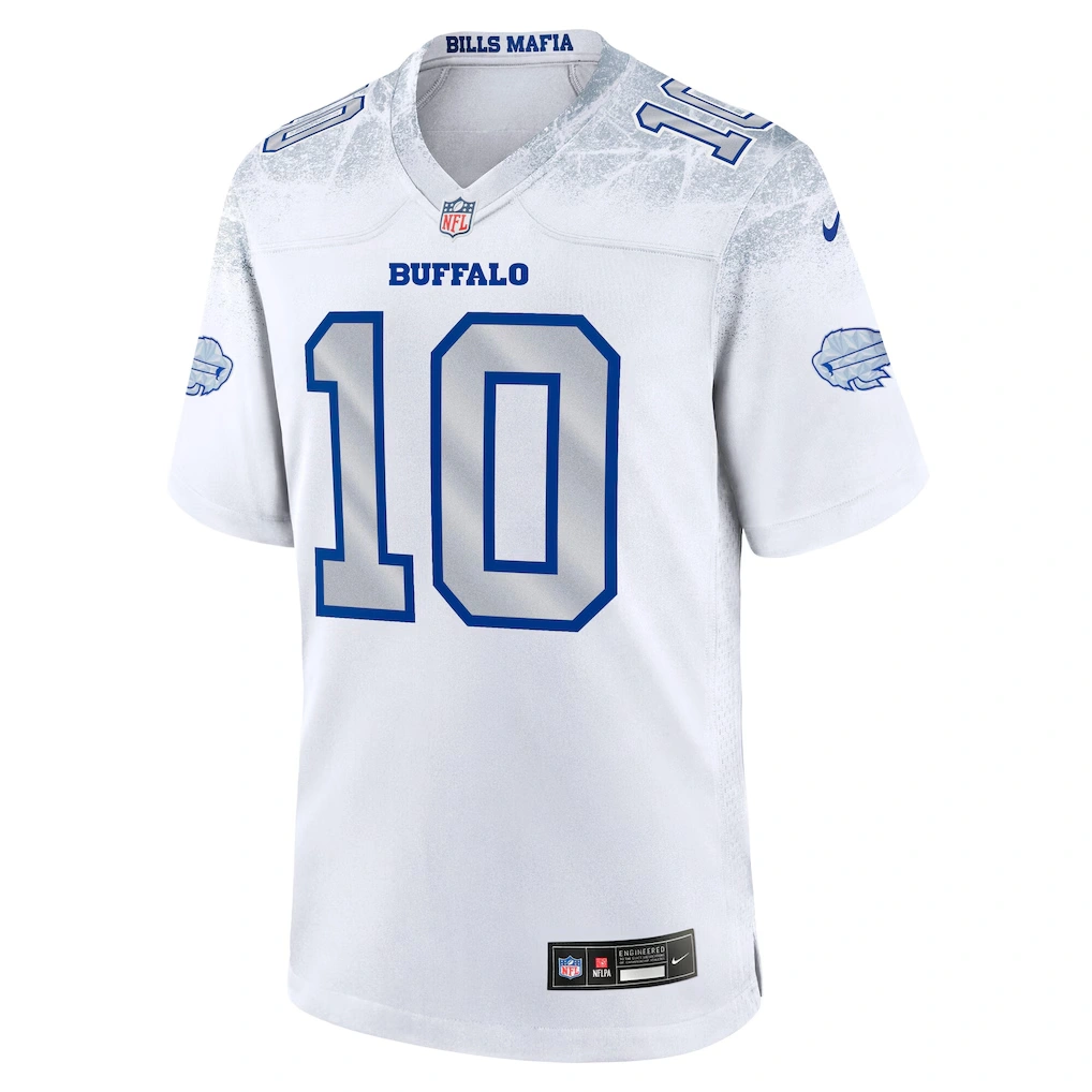 Men's Buffalo Bills Khalil Shakir Nike White 2025 Rivalries Collection Game Jersey