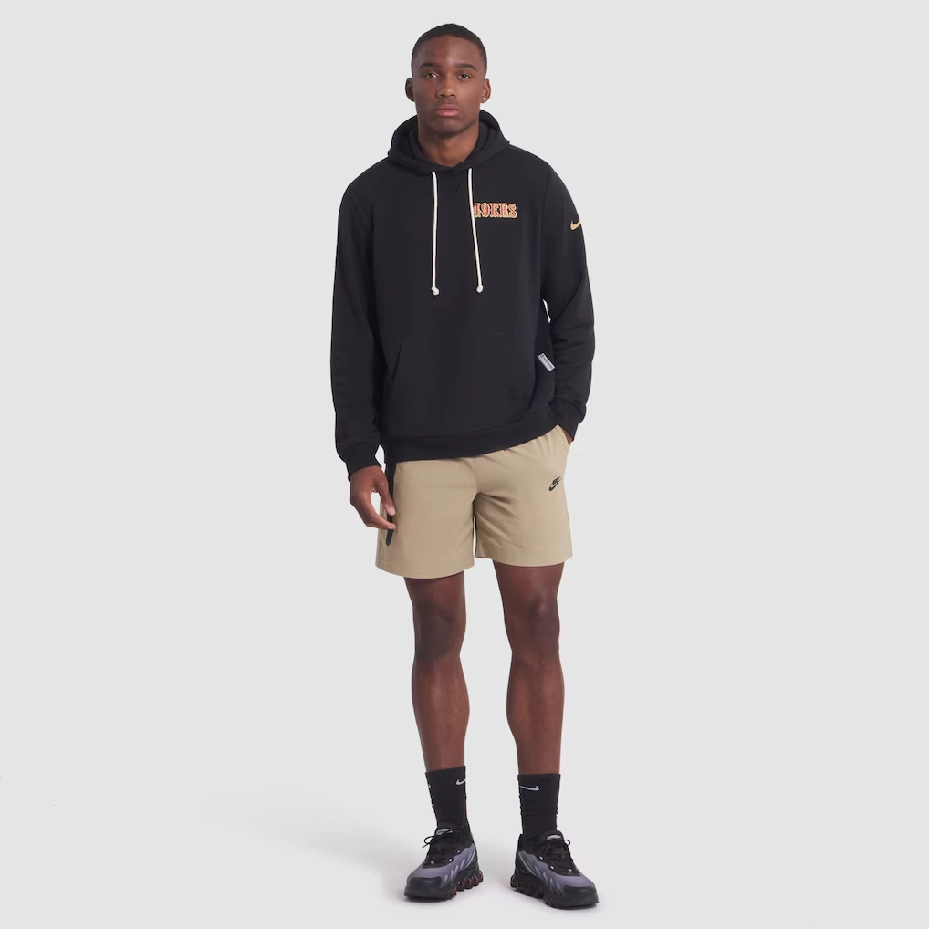 Men's San Francisco 49ers Nike Black 2025 Rivalries Collection Standard Issue Sideline Dri-FIT Hoodie